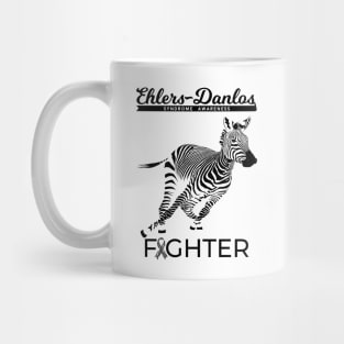 Ehlers Danlos Awareness Fighter Zebra Dark Text Mug